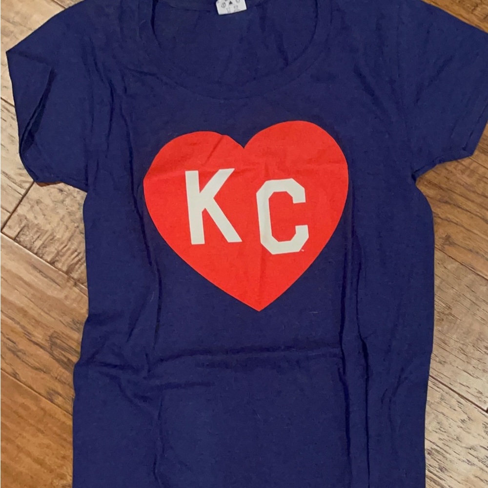 KC Heart Kids T-Shirt - Blue and Red